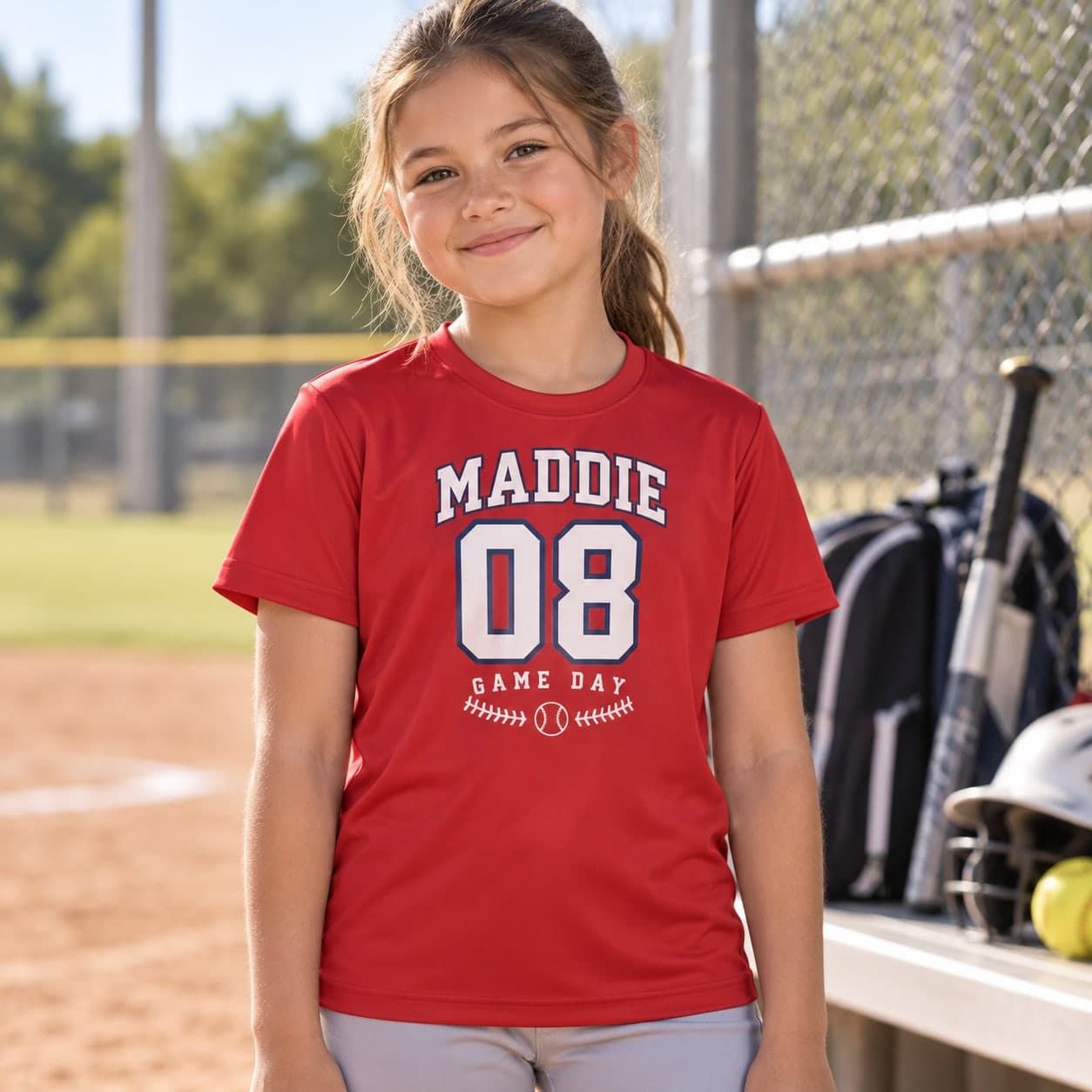 Custom Youth Moisture-Wicking T-Shirt with Your Photo or Text
