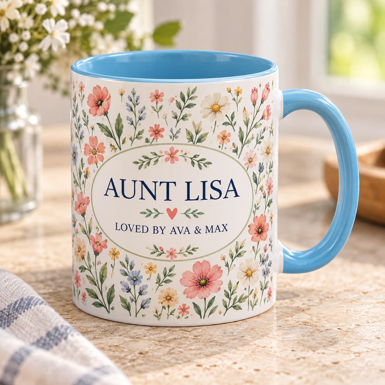 Custom Colorful Glossy Ceramic Mug with Your Photo or Text