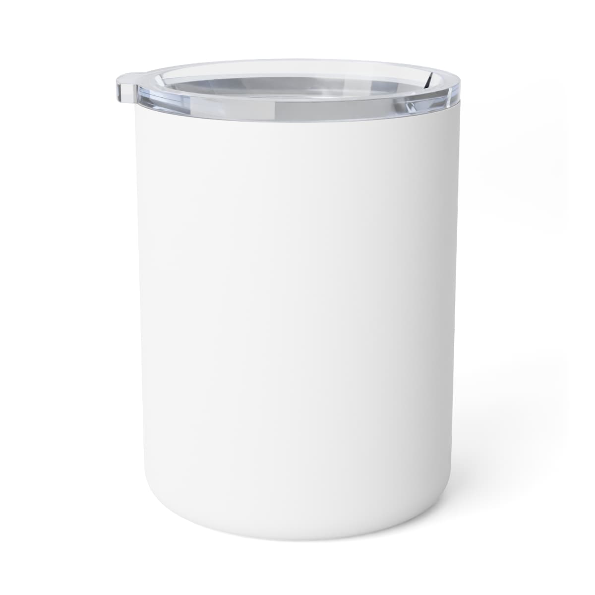 Plain white insulated coffee mug, 10oz, front view