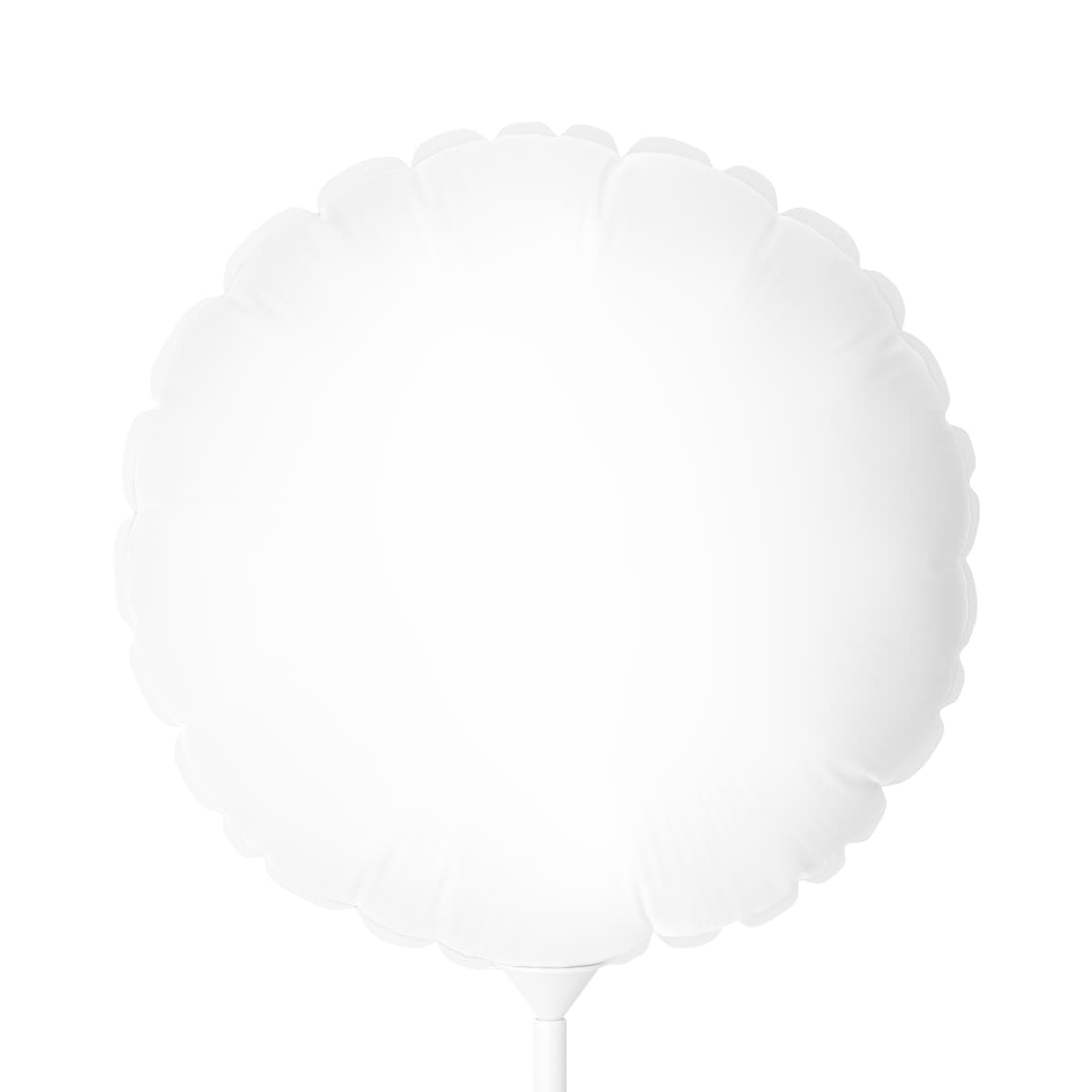 Plain white balloon (round and heart-shaped), 11", front view