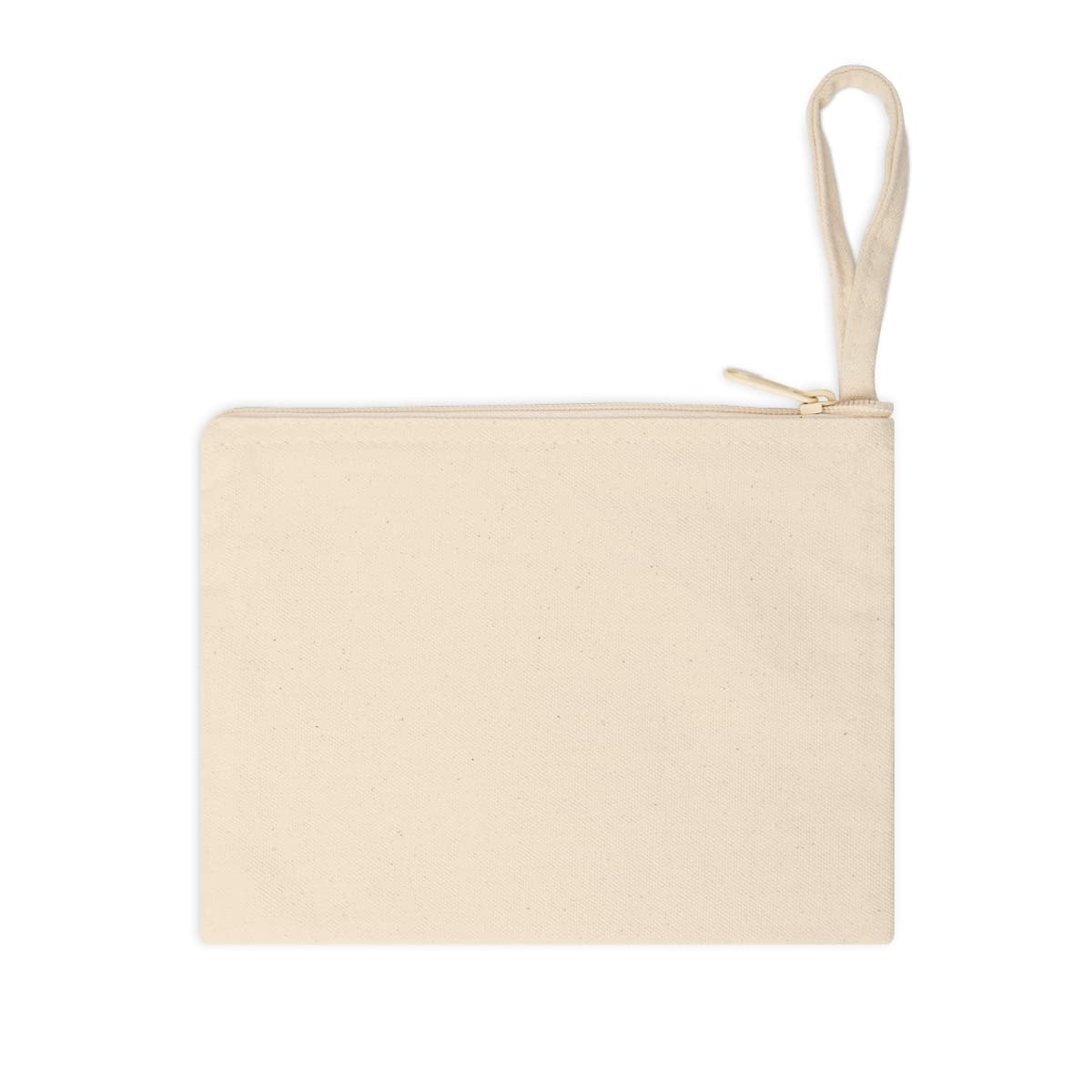 Plain accessory zipper pouch, front view