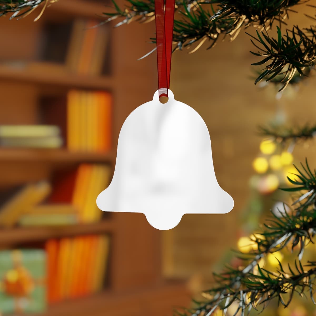 Custom Scratch-Resistant Metal Ornament with Your Photo or Text
