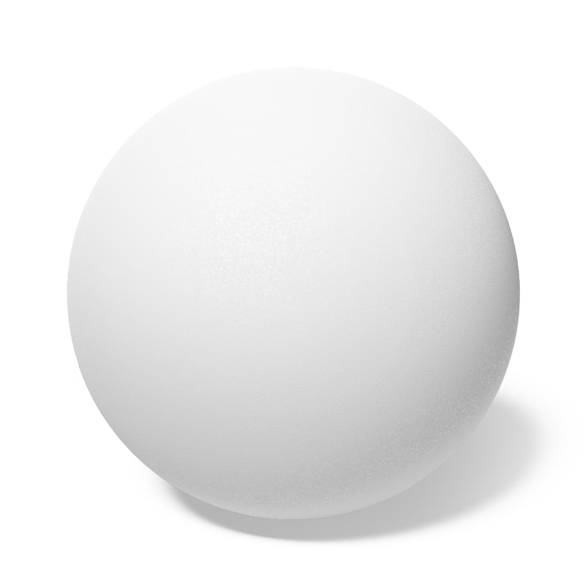 Plain white ping pong balls, 6 pcs, front view