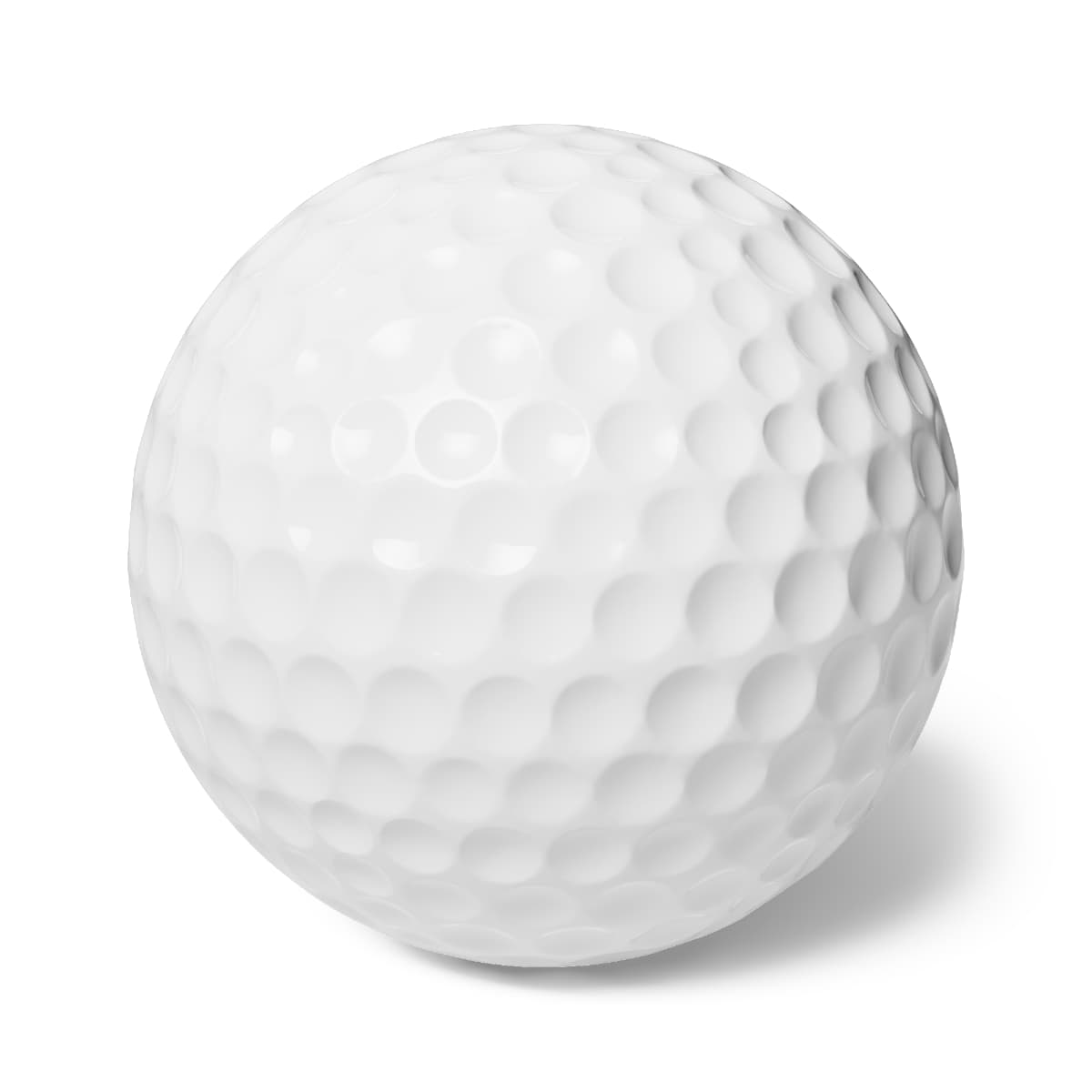 Plain golf balls, 6pcs, front view