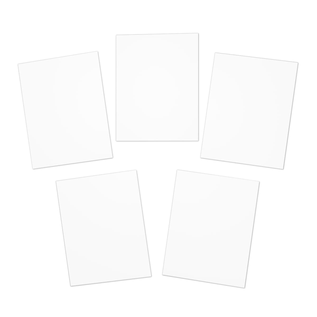 Plain multi-design greeting cards (5-pack), front view