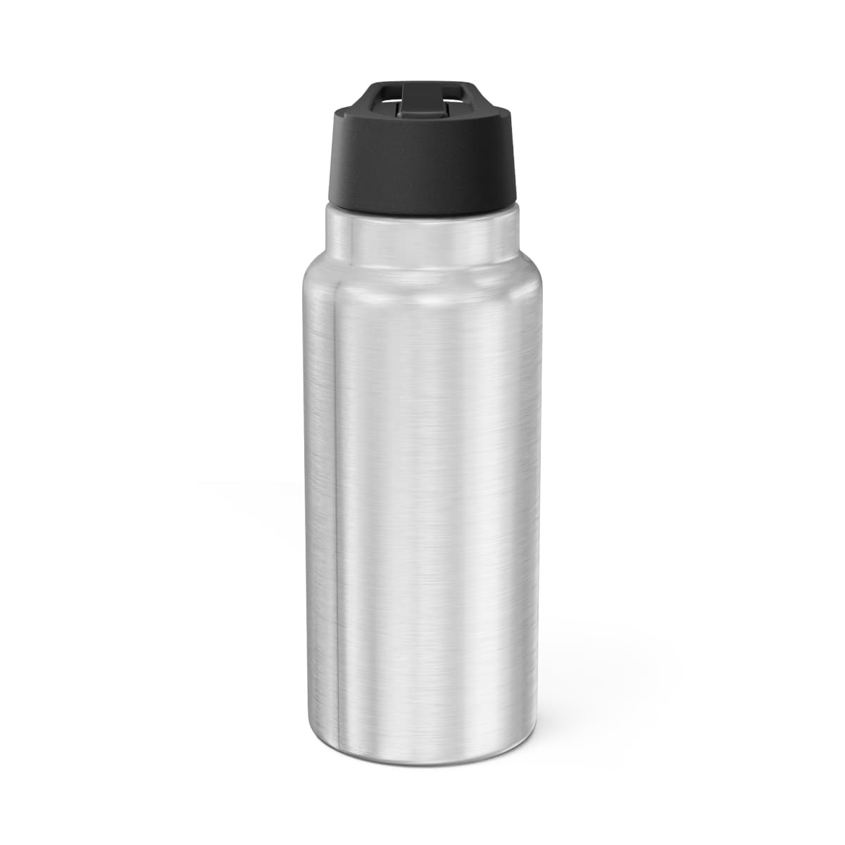 Plain silver gator tumbler, 32oz, front view