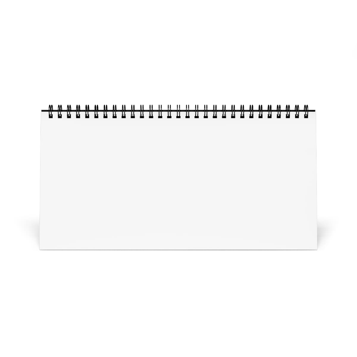 Plain simplex desk calendar, front view