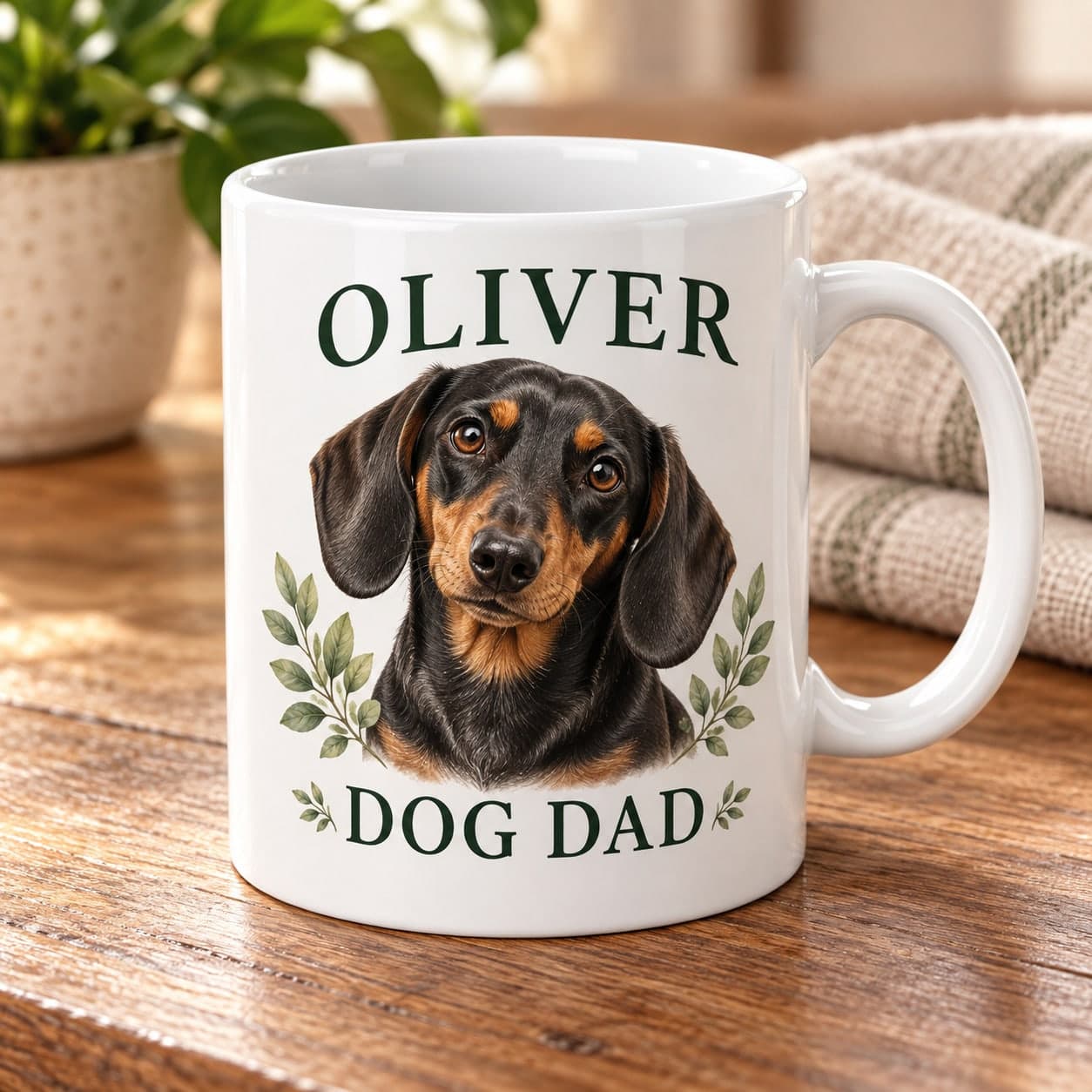Custom 11 oz Glossy White Ceramic Mug with Your Photo or Text
