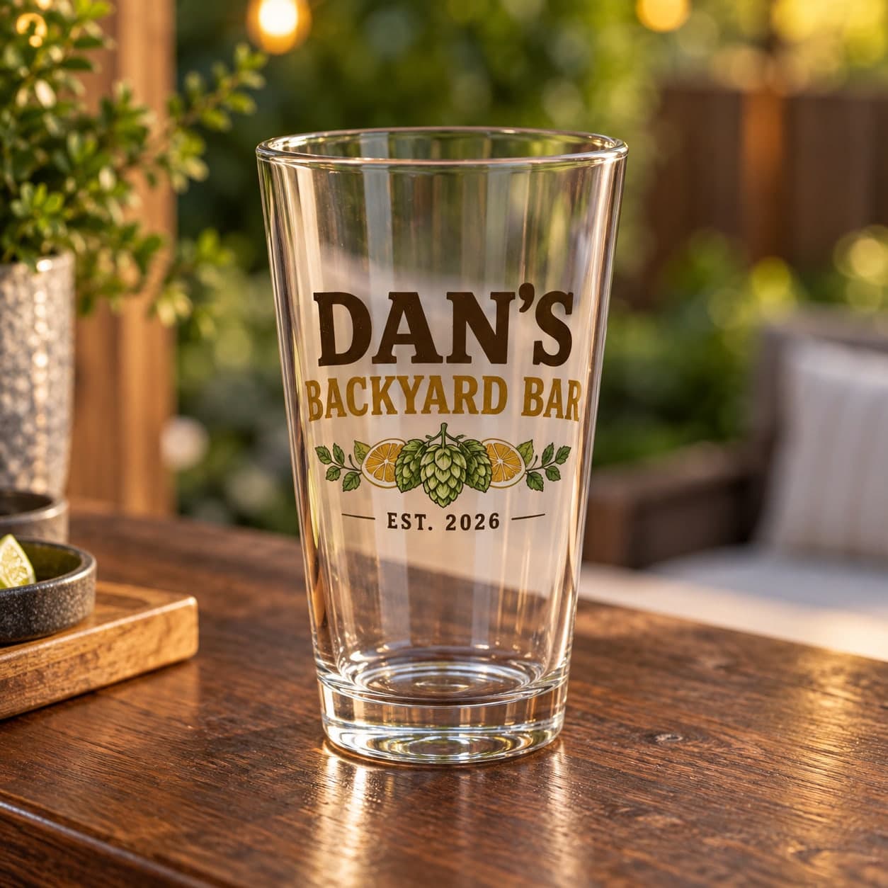 Custom Clear 16oz Mixing Glass with Your Photo or Text