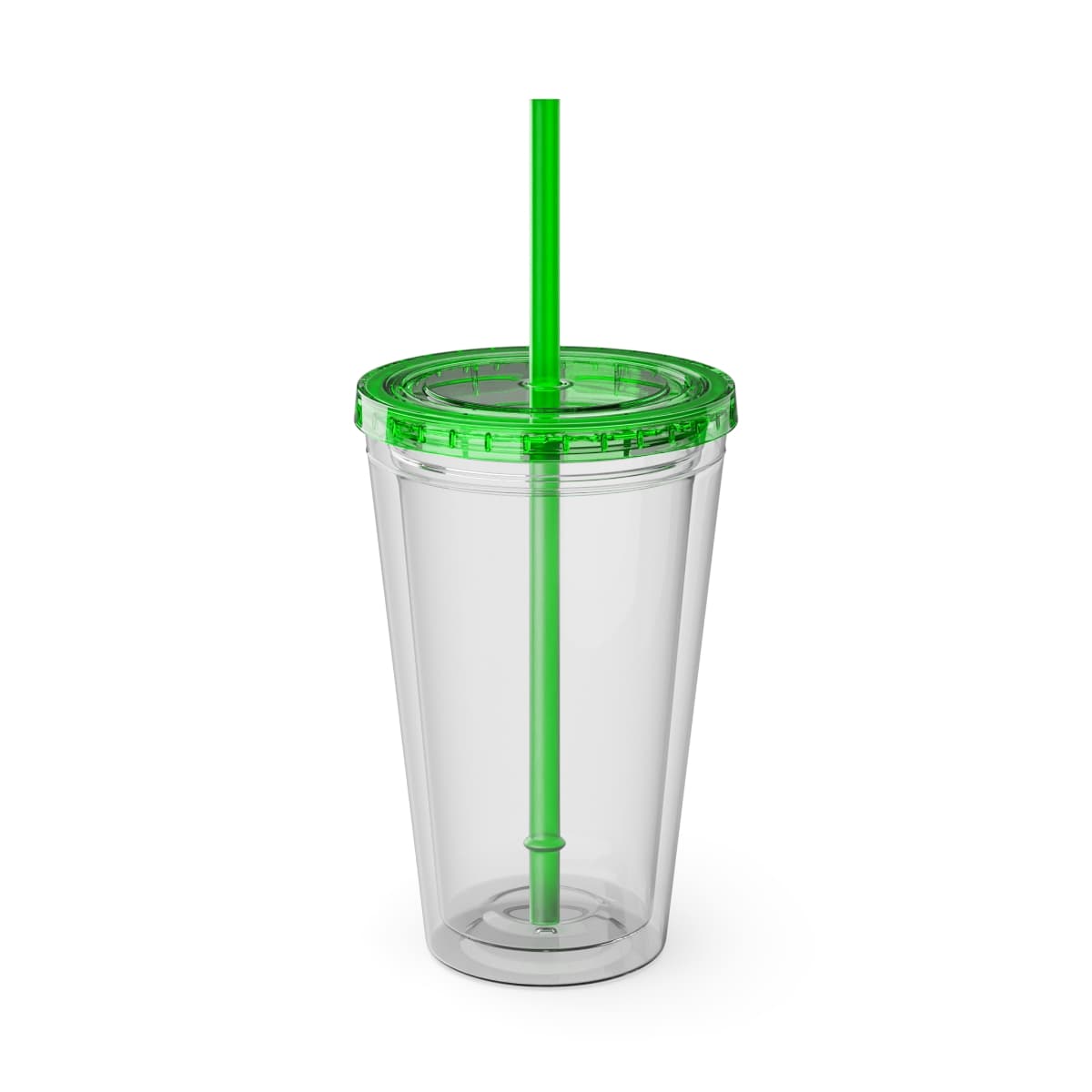 Plain apple sunsplash tumbler with straw, 16oz, front view