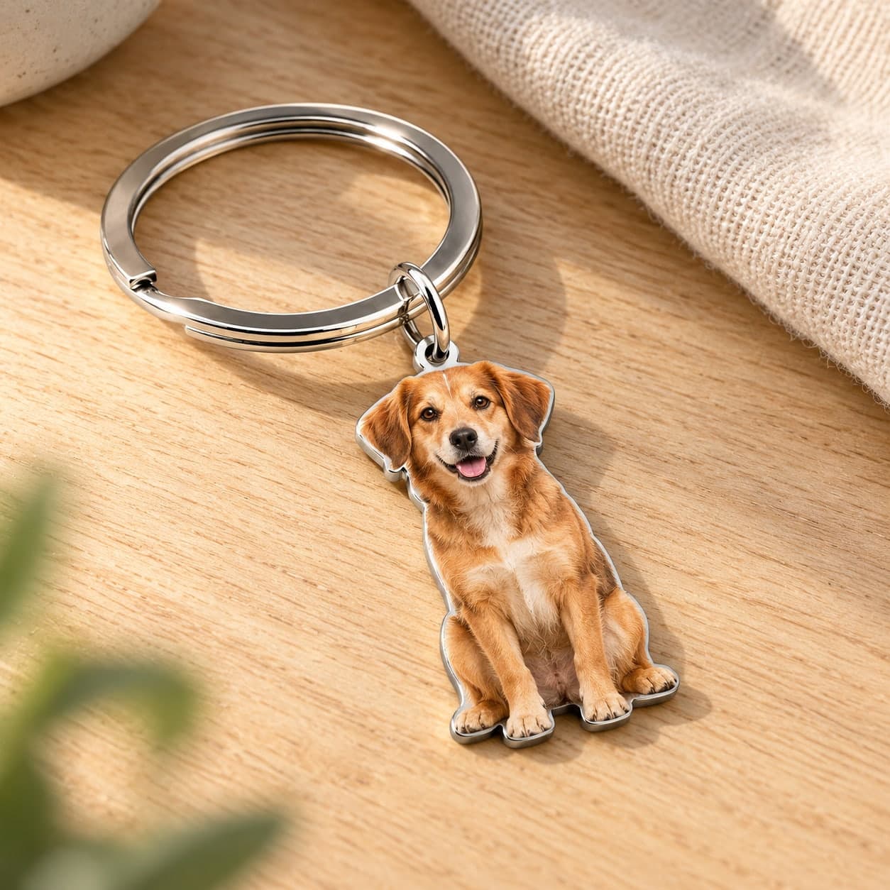 Custom Cut Metal Keychain with Your Photo