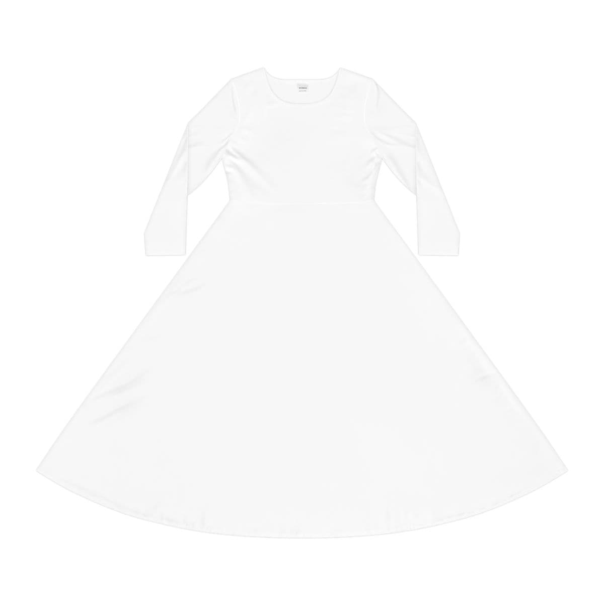 Plain women's long sleeve dance dress (aop), front view