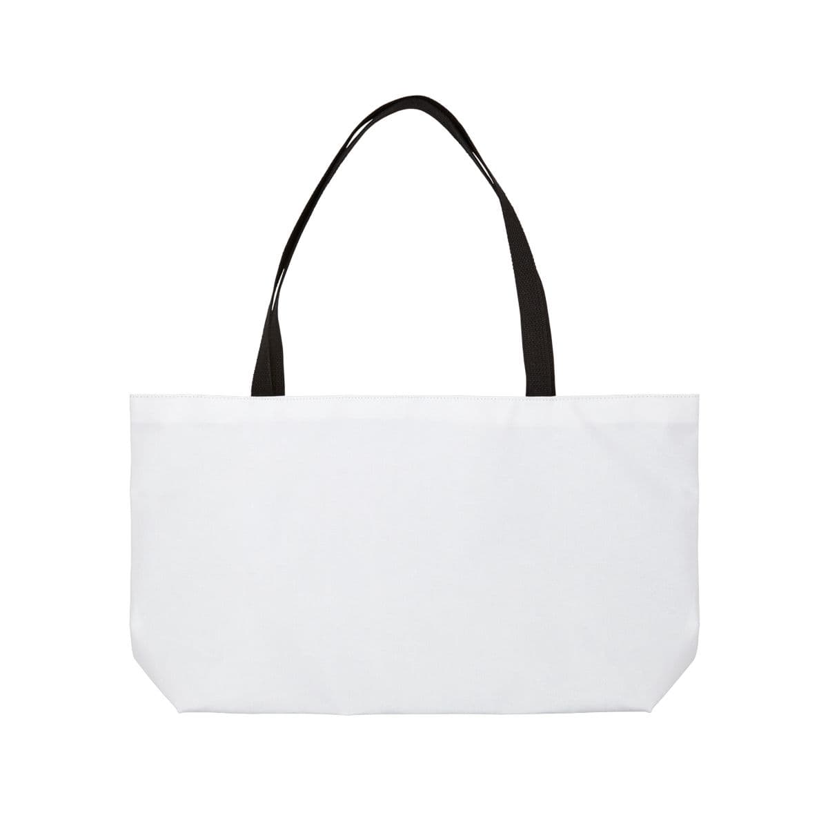 Plain weekender tote bag, front view