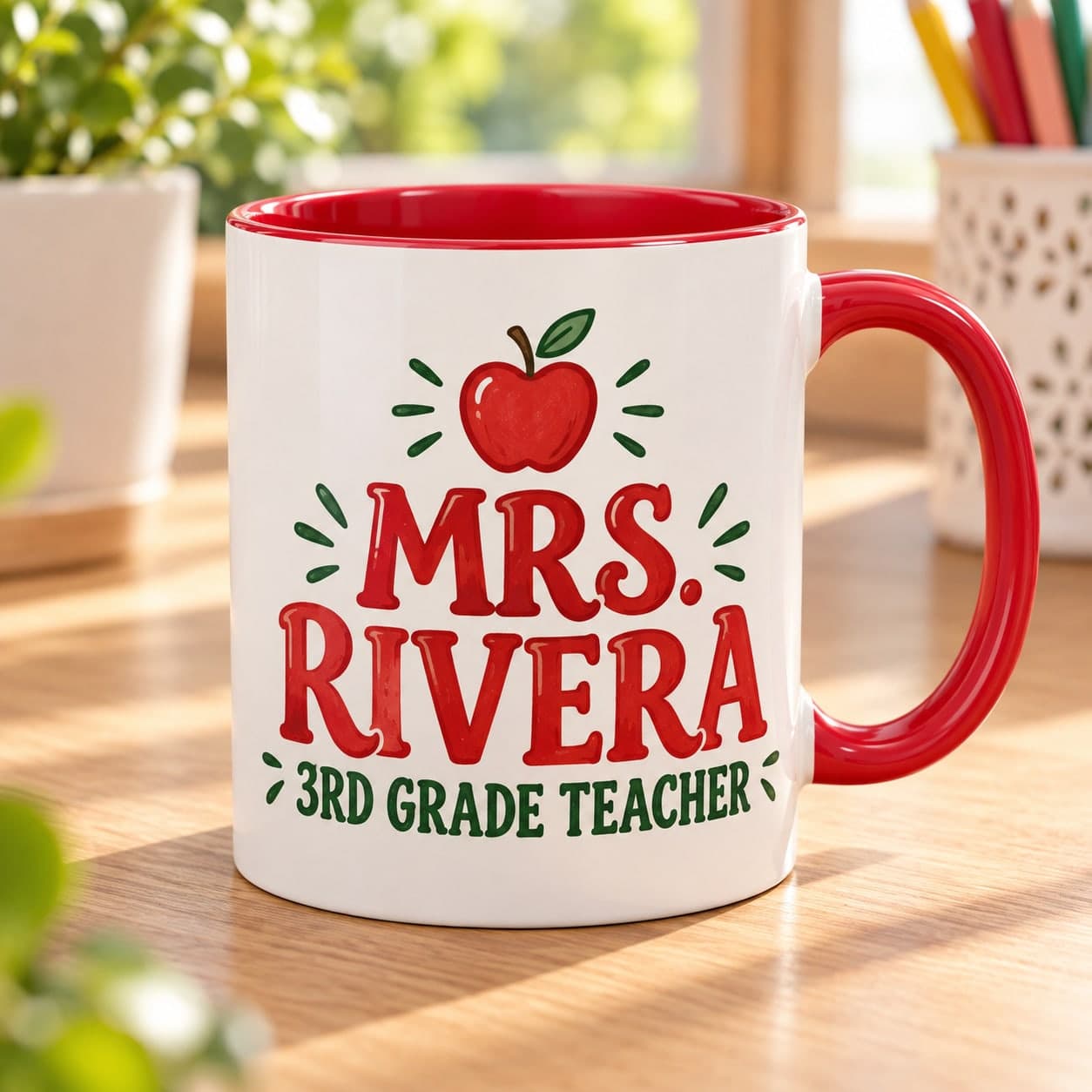 Custom 11 oz Scratch-Resistant Accent Mug with Your Photo or Text
