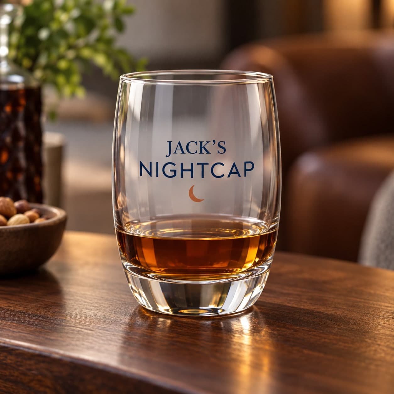 Custom 6 oz Whiskey Glass with Your Photo or Text