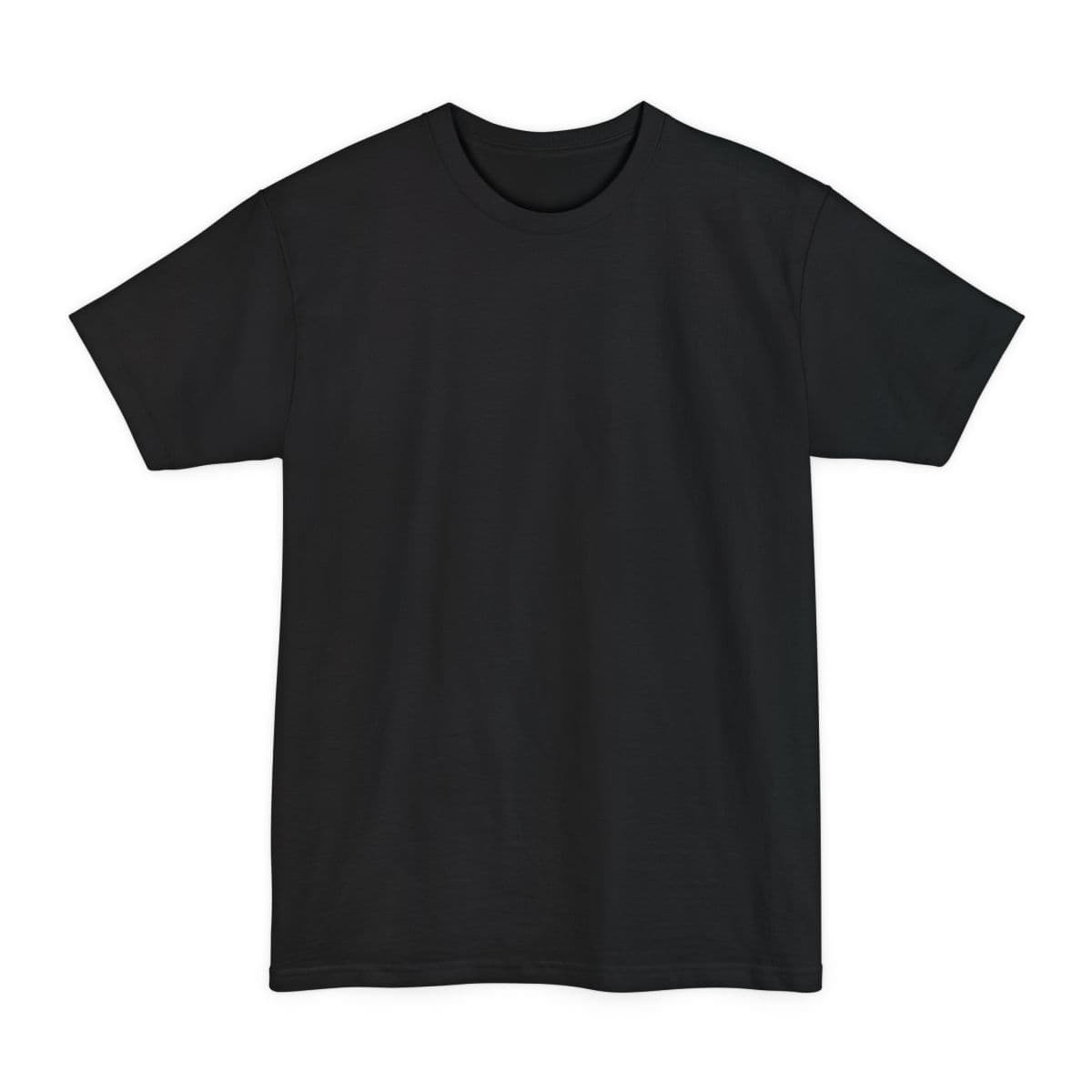 Plain black unisex tall beefy-t® t-shirt, front view
