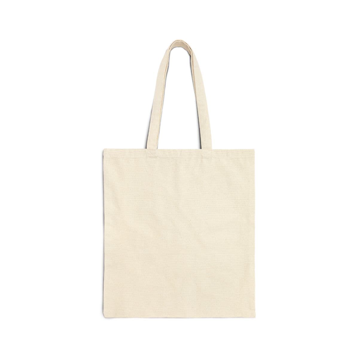 Plain natural cotton canvas tote bag, front view