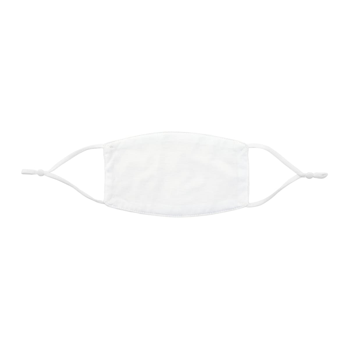 Plain snug-fit polyester face mask, front view