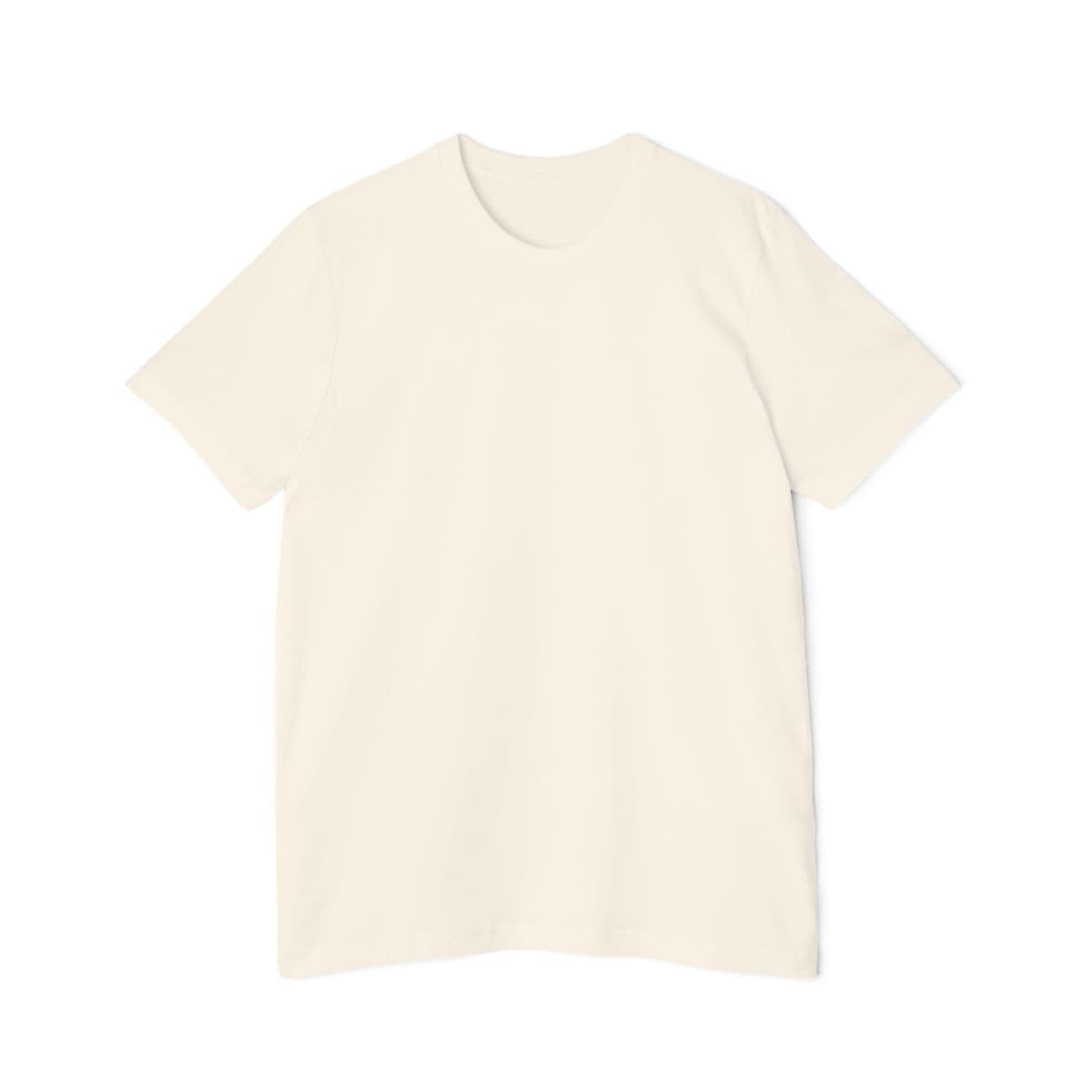 Plain natural usa-made unisex short-sleeve jersey t-shirt, front view
