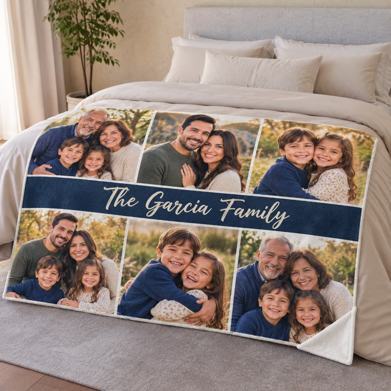 Custom Soft 300gsm Fleece Blanket with Your Photo or Text