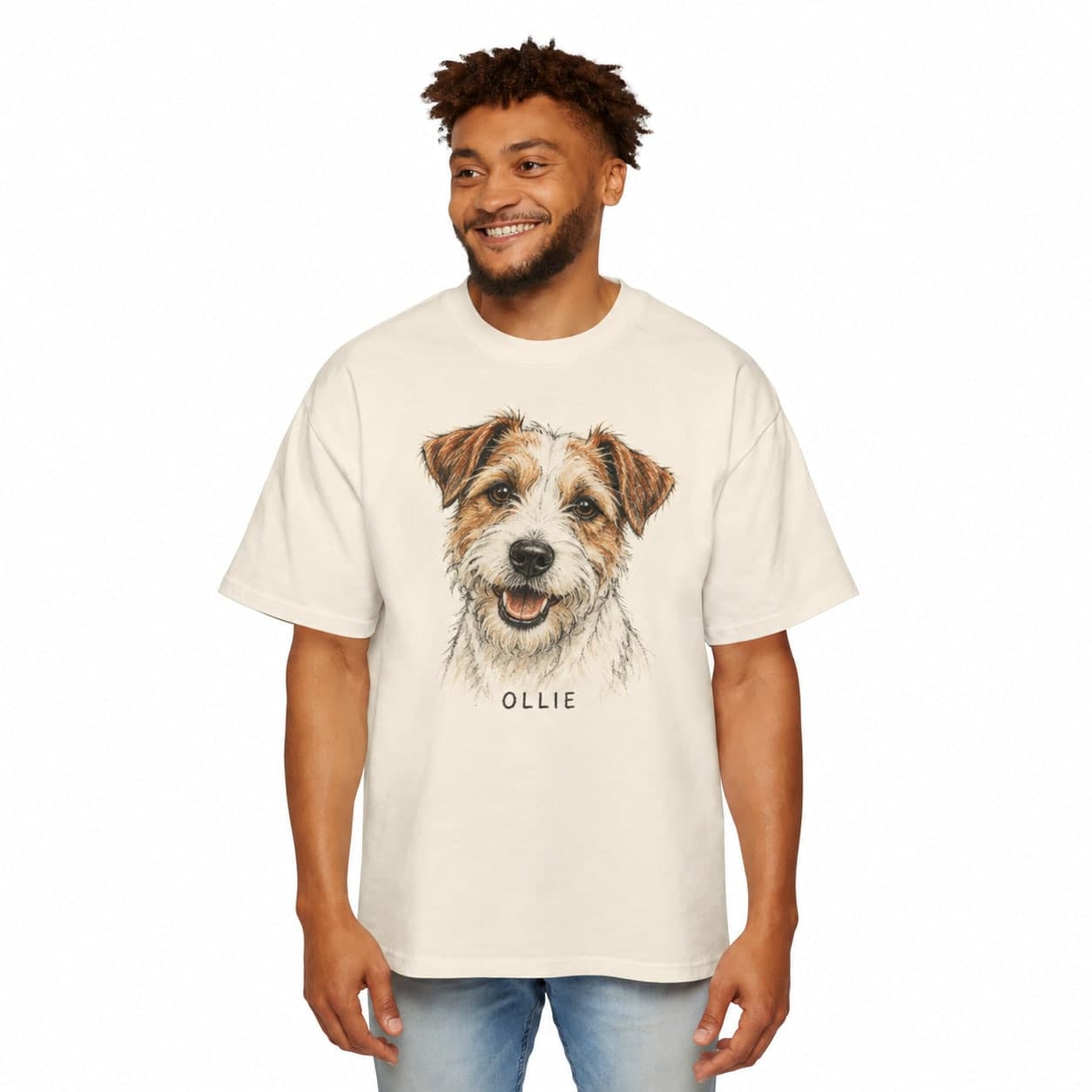 Custom Men's Heavyweight Oversized T-Shirt with Your Photo or Text