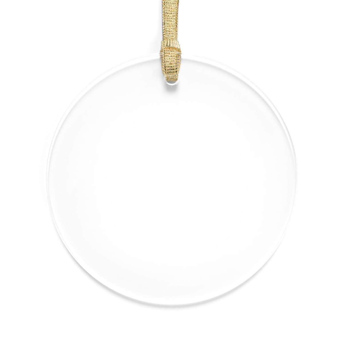 Plain acrylic ornaments, front view