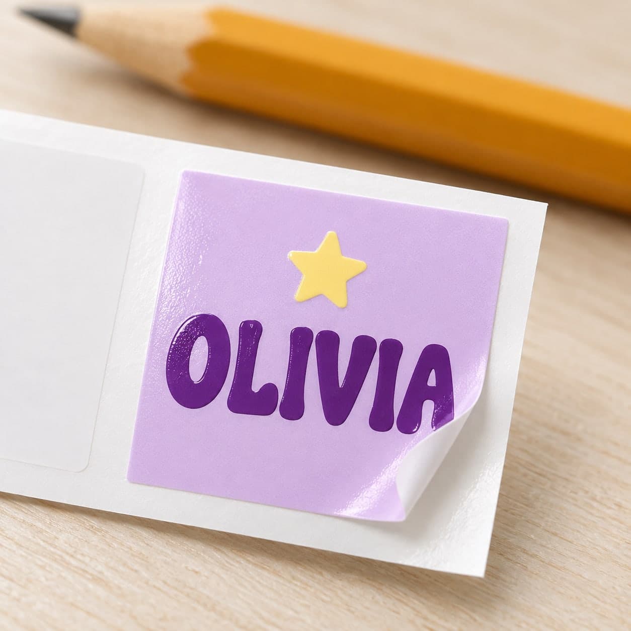 Custom Square Glossy BOPP Sticker Label Roll with Your Photo or Text