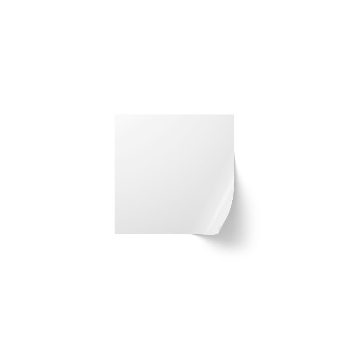 Plain square sticker label rolls, front view