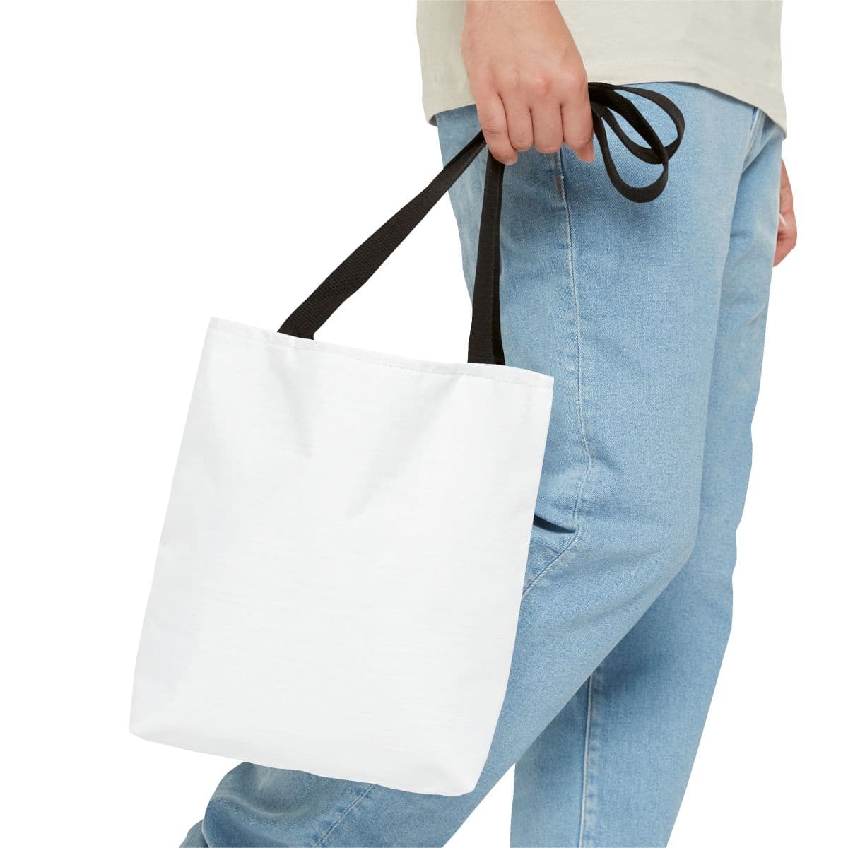 Custom Spun Polyester Tote Bag with Your Photo or Text