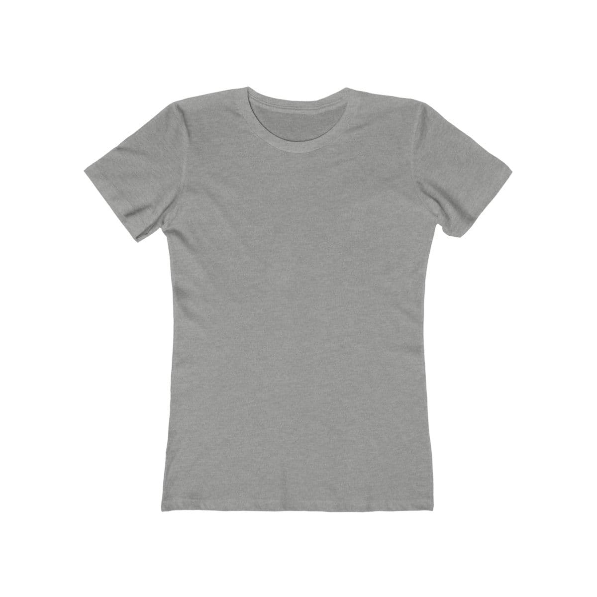 Plain heather grey the boyfriend tee for women, front view
