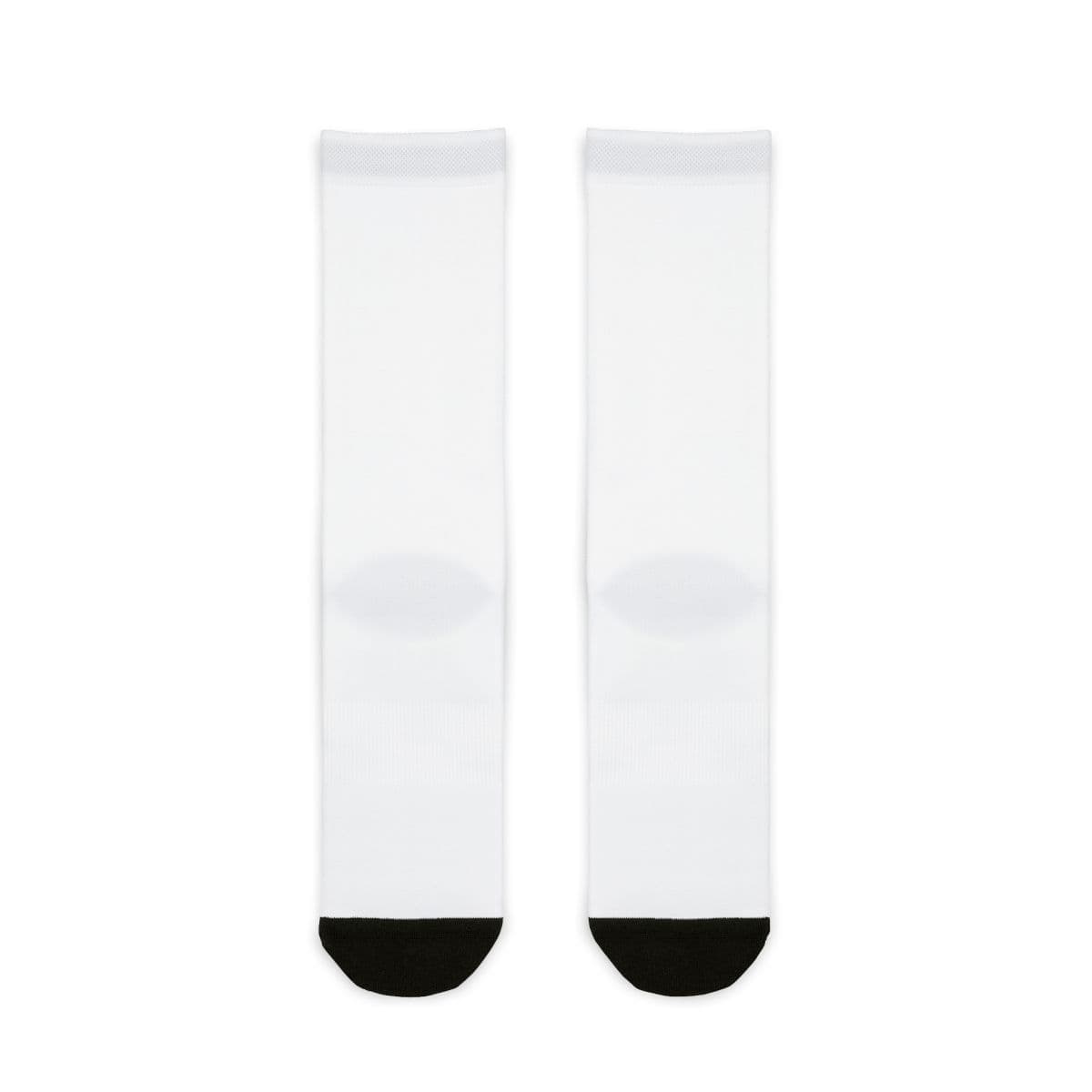 Plain sublimation crew socks, front view