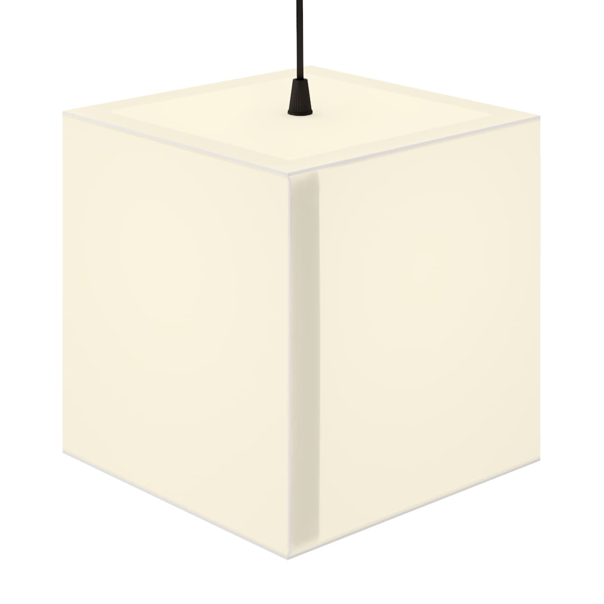 Plain light cube lamp, front view