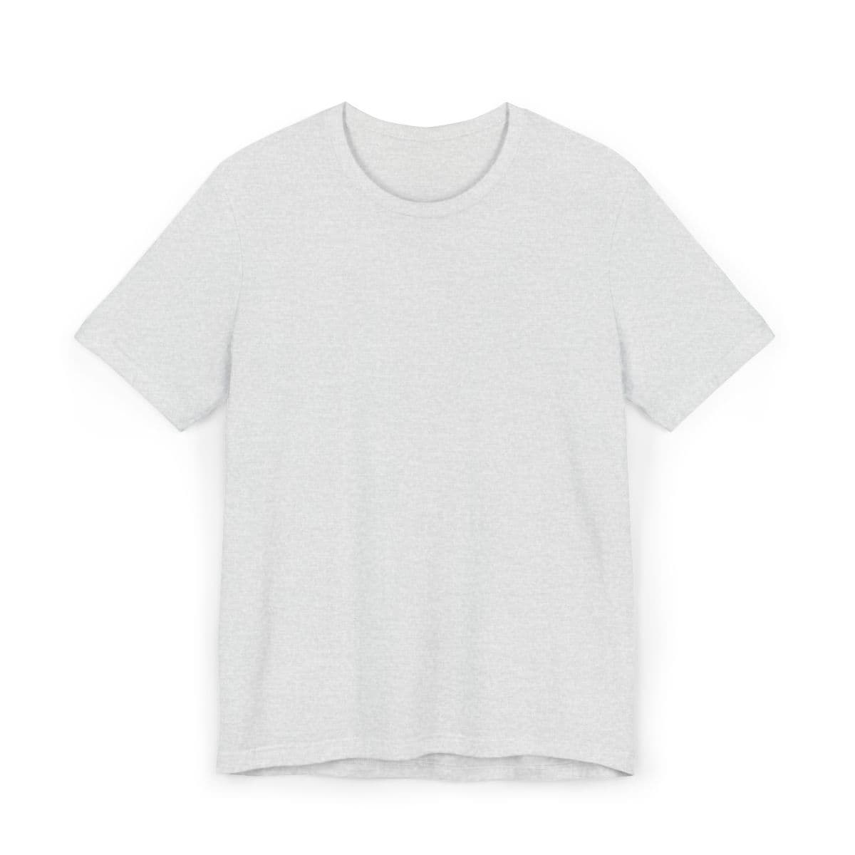 Plain ash unisex jersey t-shirt, front view