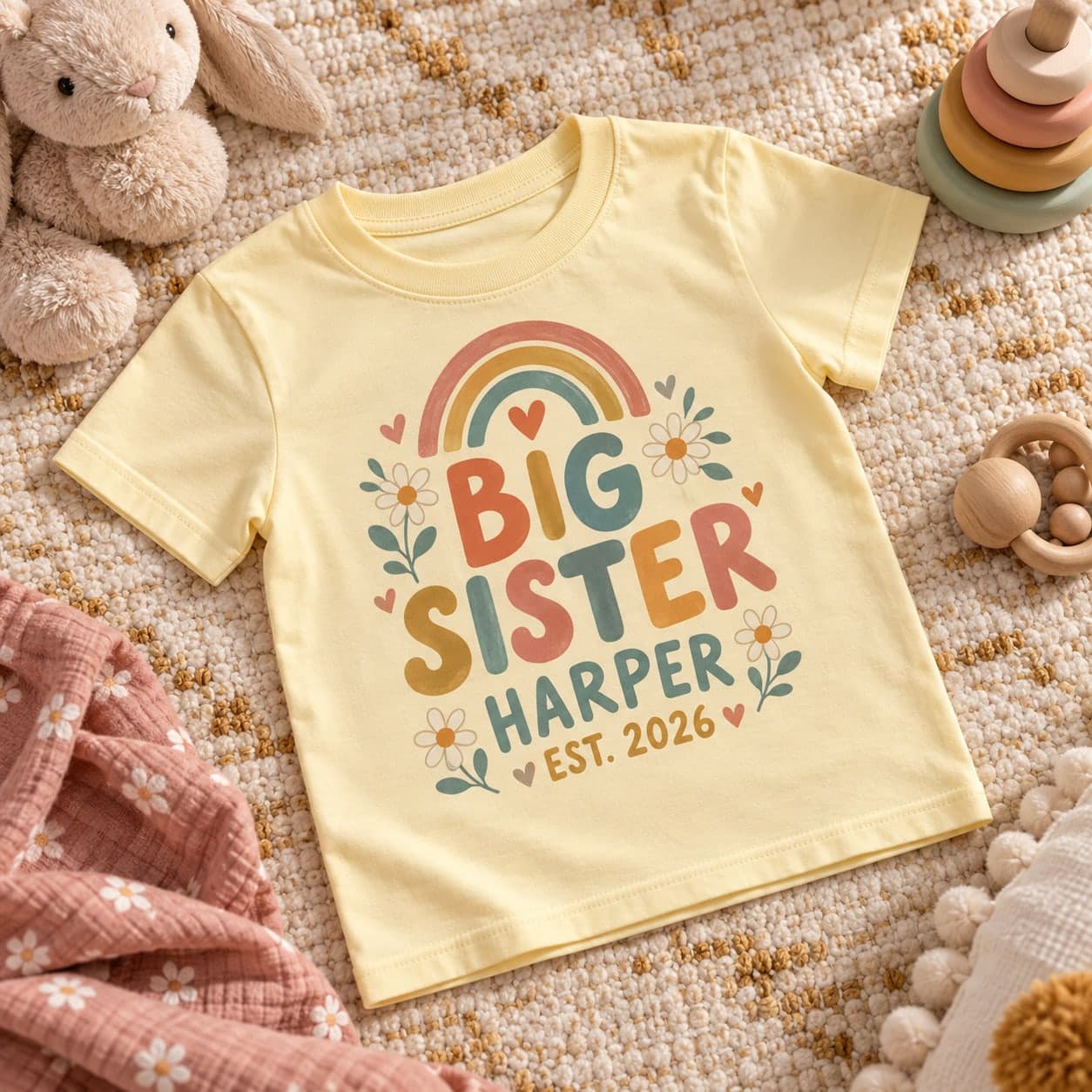 Custom Kids Fine Jersey Cotton T-Shirt with Your Photo or Text