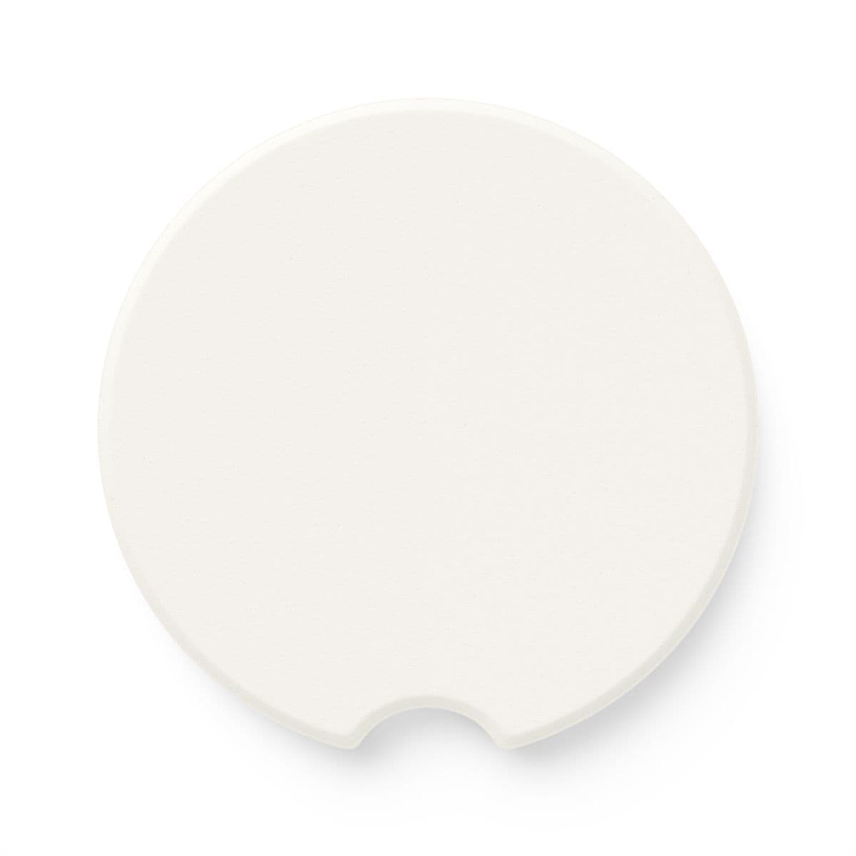 Plain soapstone car coaster, front view