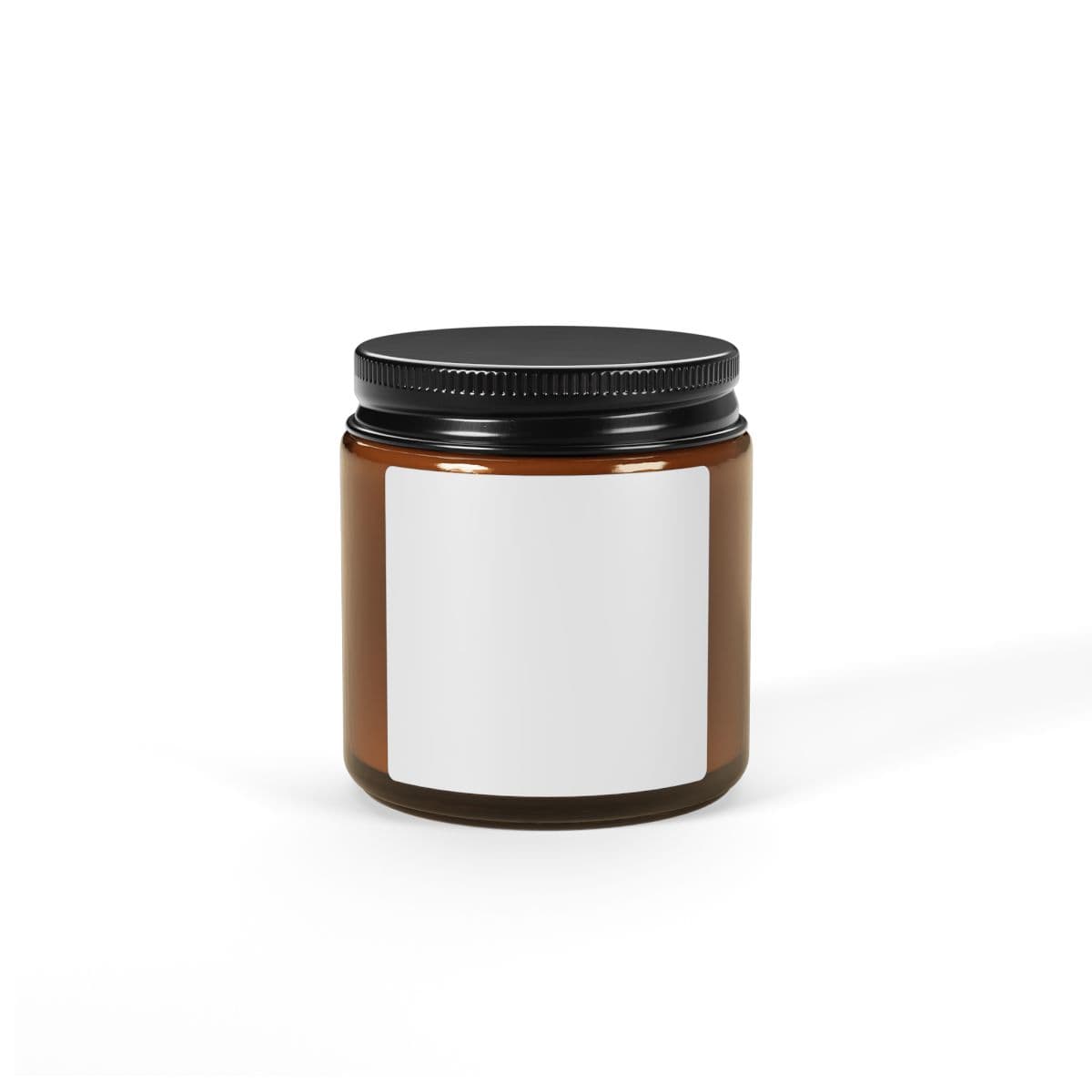 Plain amber scented soy candle (multi-size, amber jar), front view