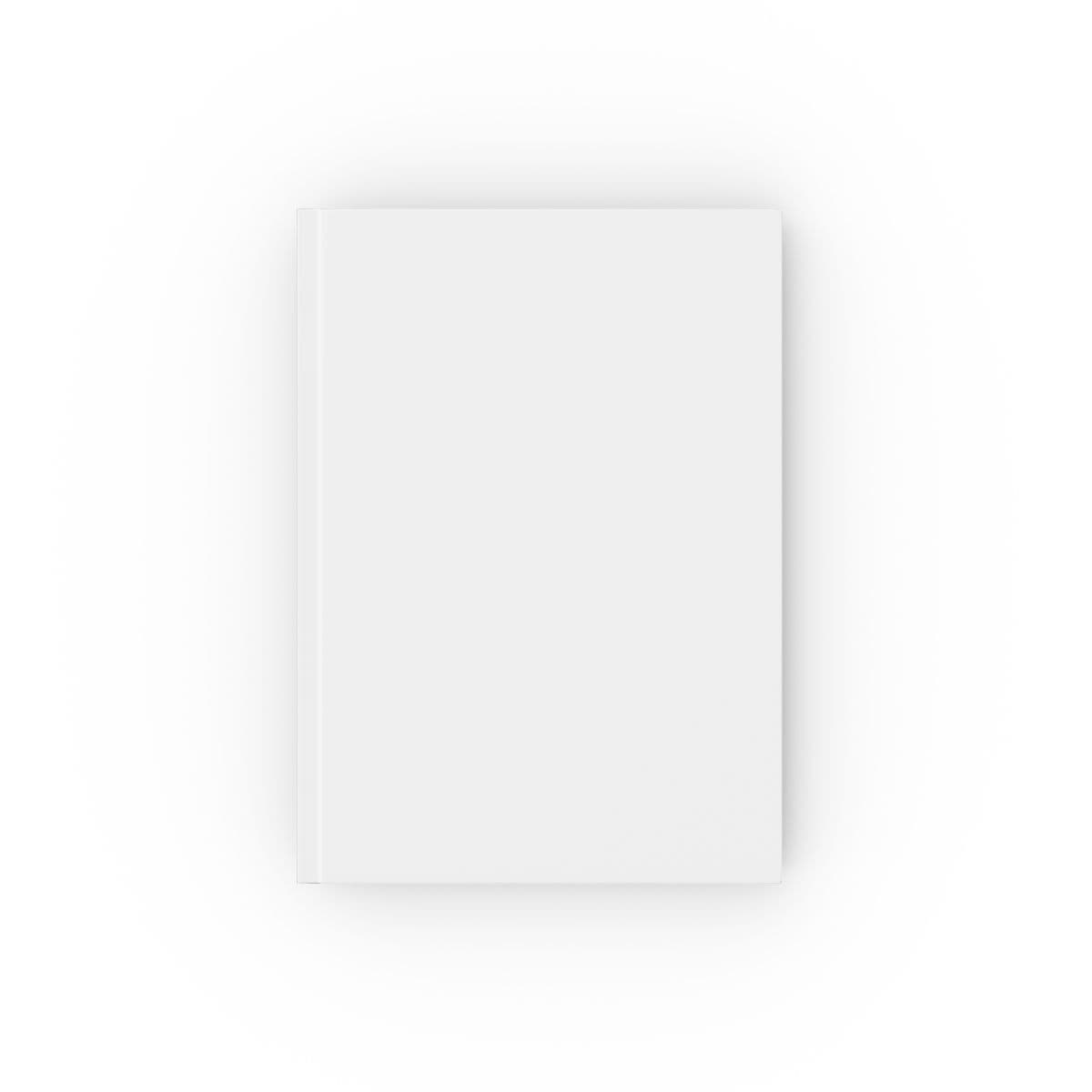 Plain hard backed journal, front view