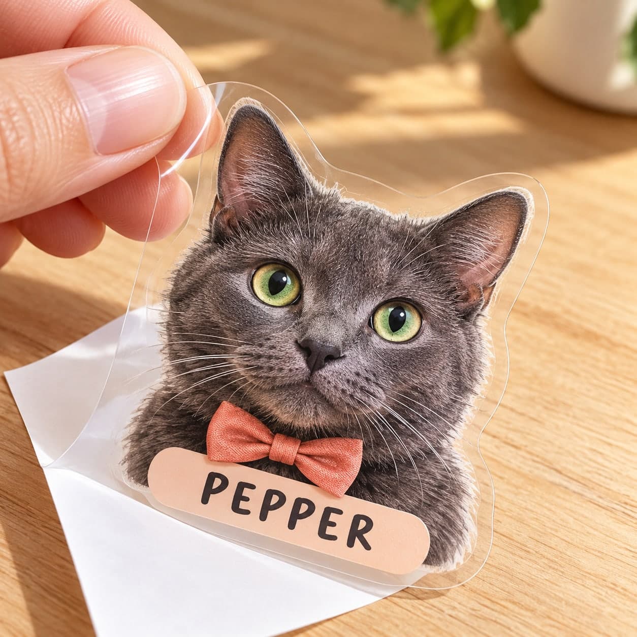 Custom Transparent Film Die-Cut Sticker with Your Photo or Text