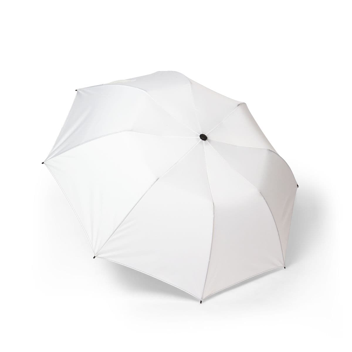 Plain semi-automatic foldable umbrella, front view