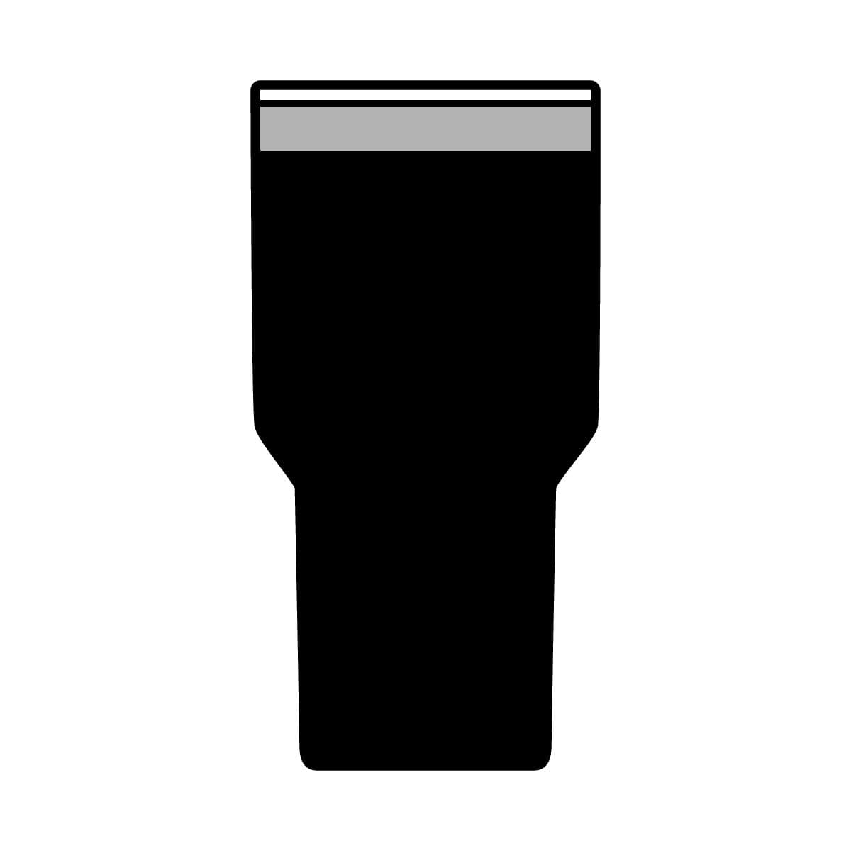 Plain black insulated tumbler, 30oz, front view