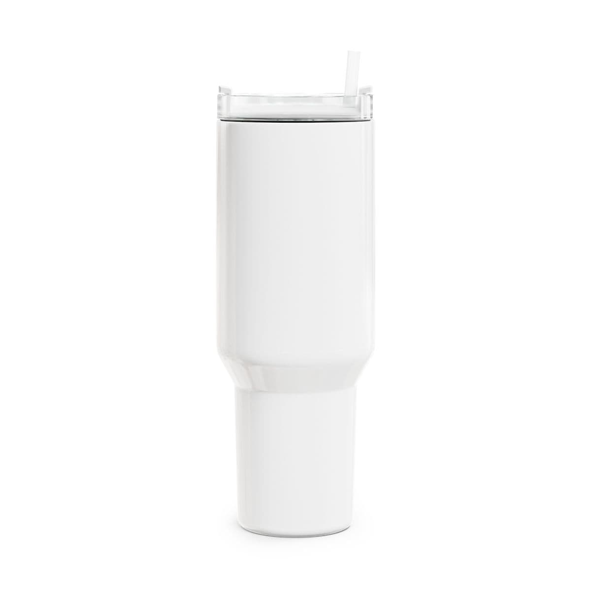 Plain white tumbler, 40oz, front view