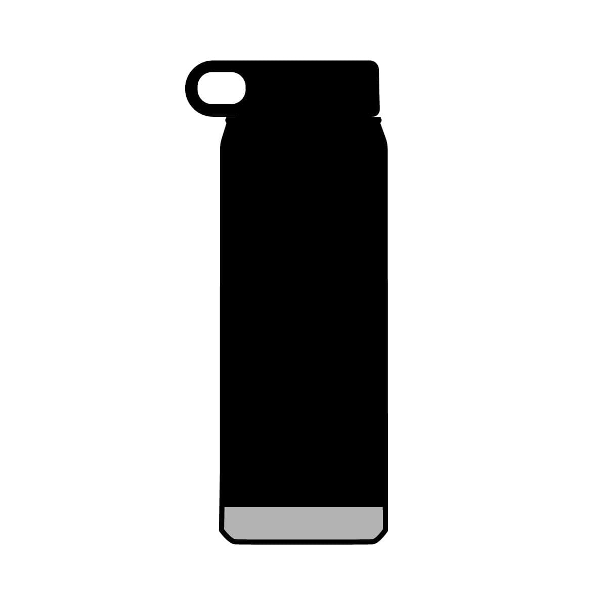 Plain black water bottle, 32oz, front view