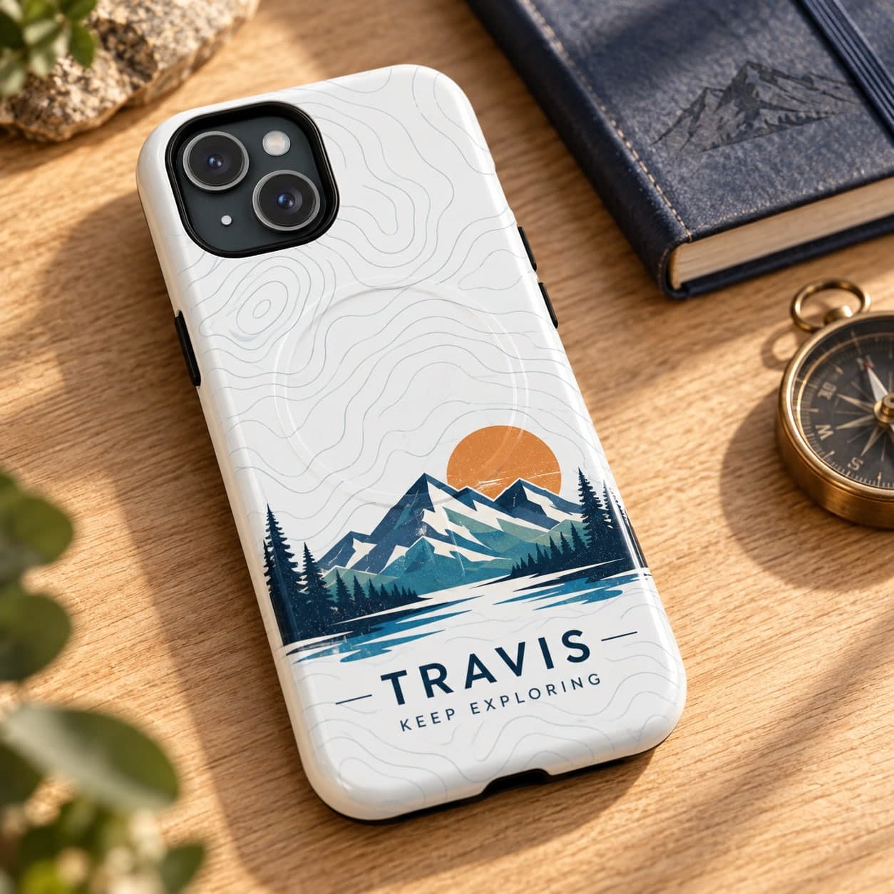 Custom Tough Magnetic Dual-Layer Phone Case with Your Photo or Text