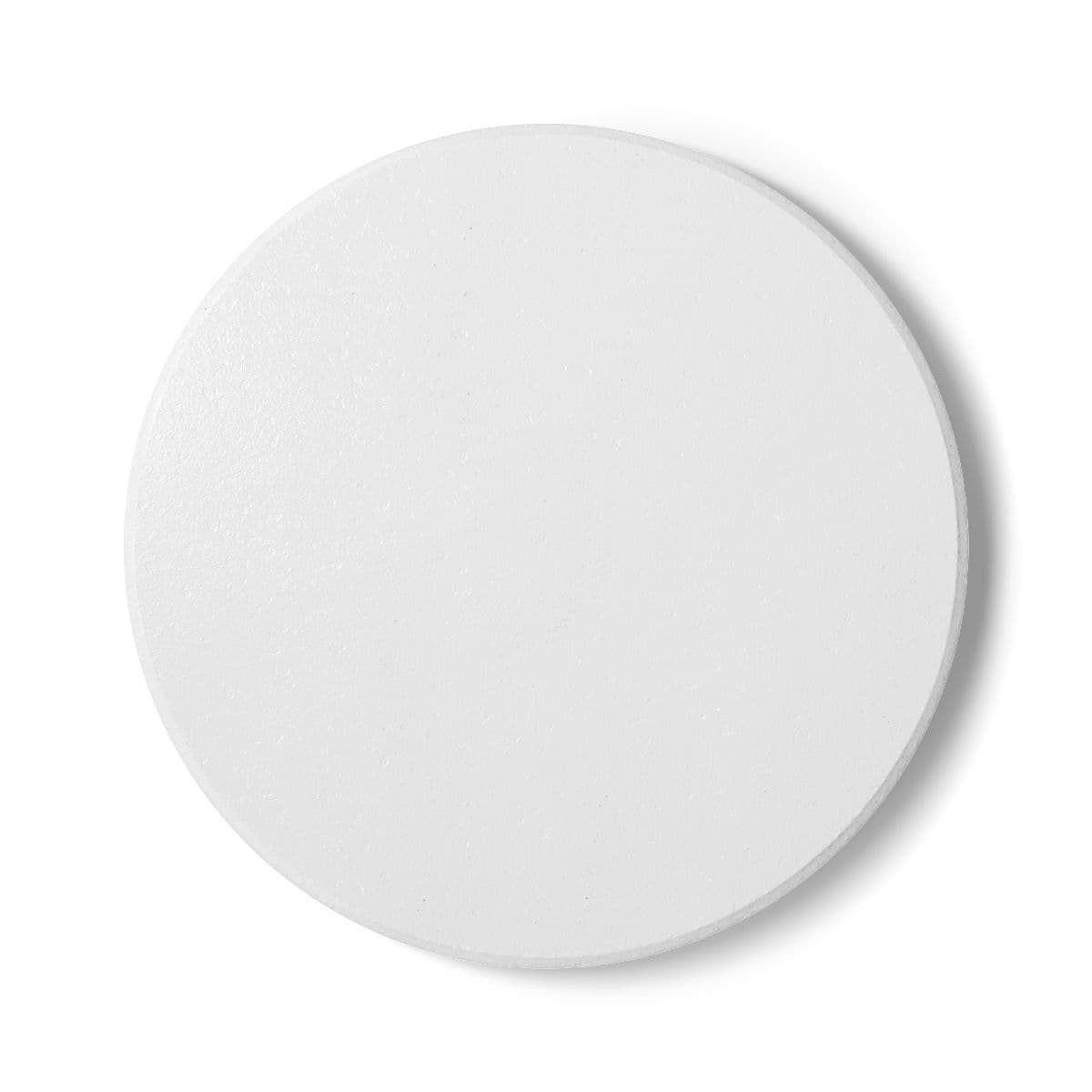 Plain ceramic coaster, front view