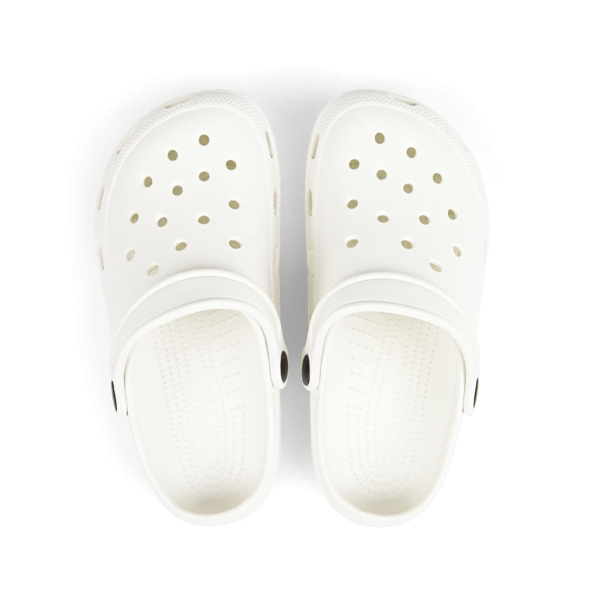Plain white kid's eva foam clogs (aop), front view