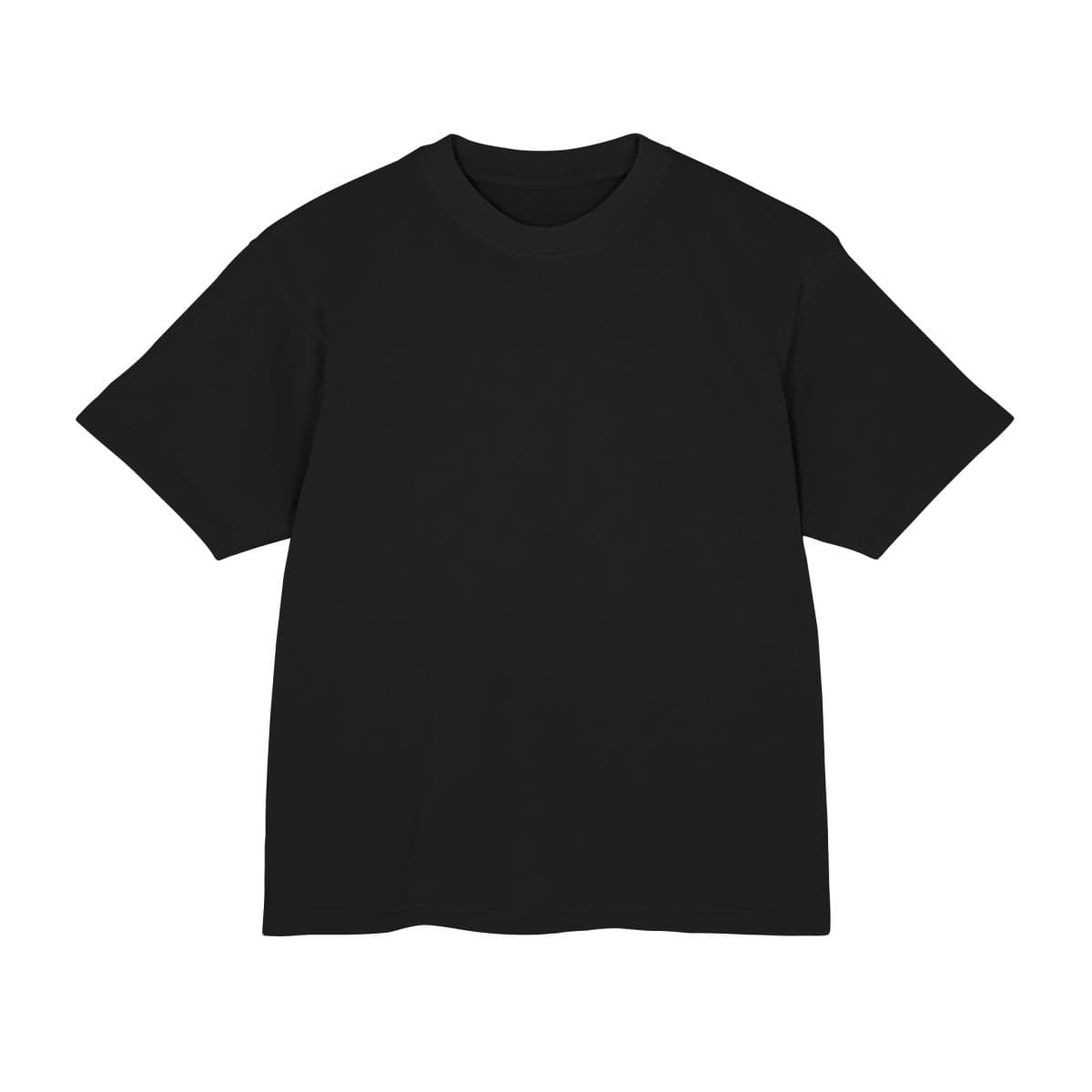 Plain black unisex urban heavy tee, front view
