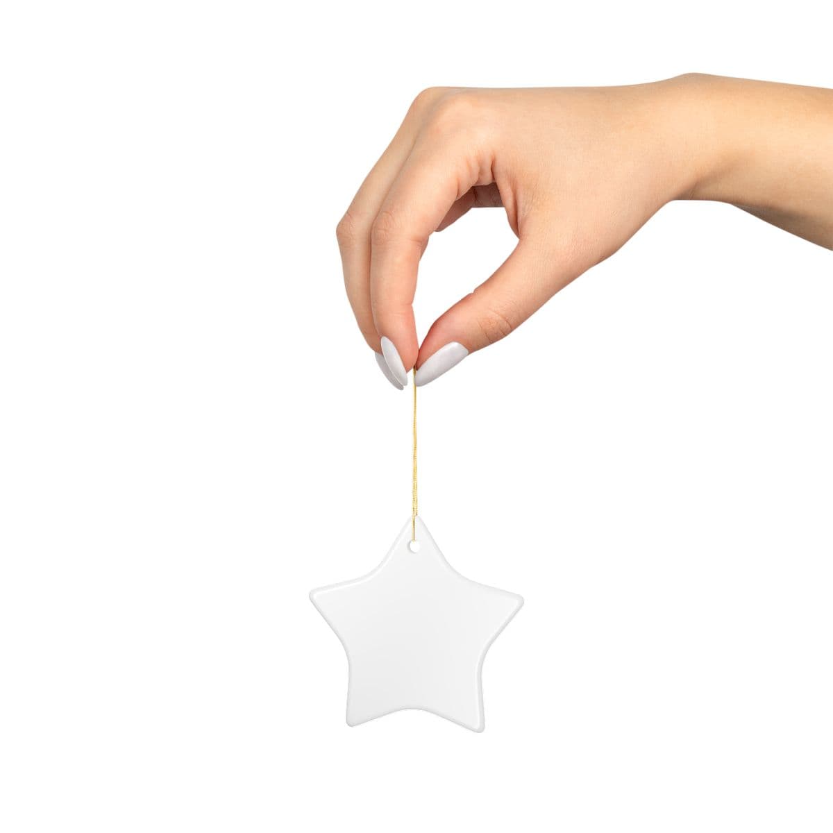 Custom Lightweight Ceramic Ornament with Your Photo or Text
