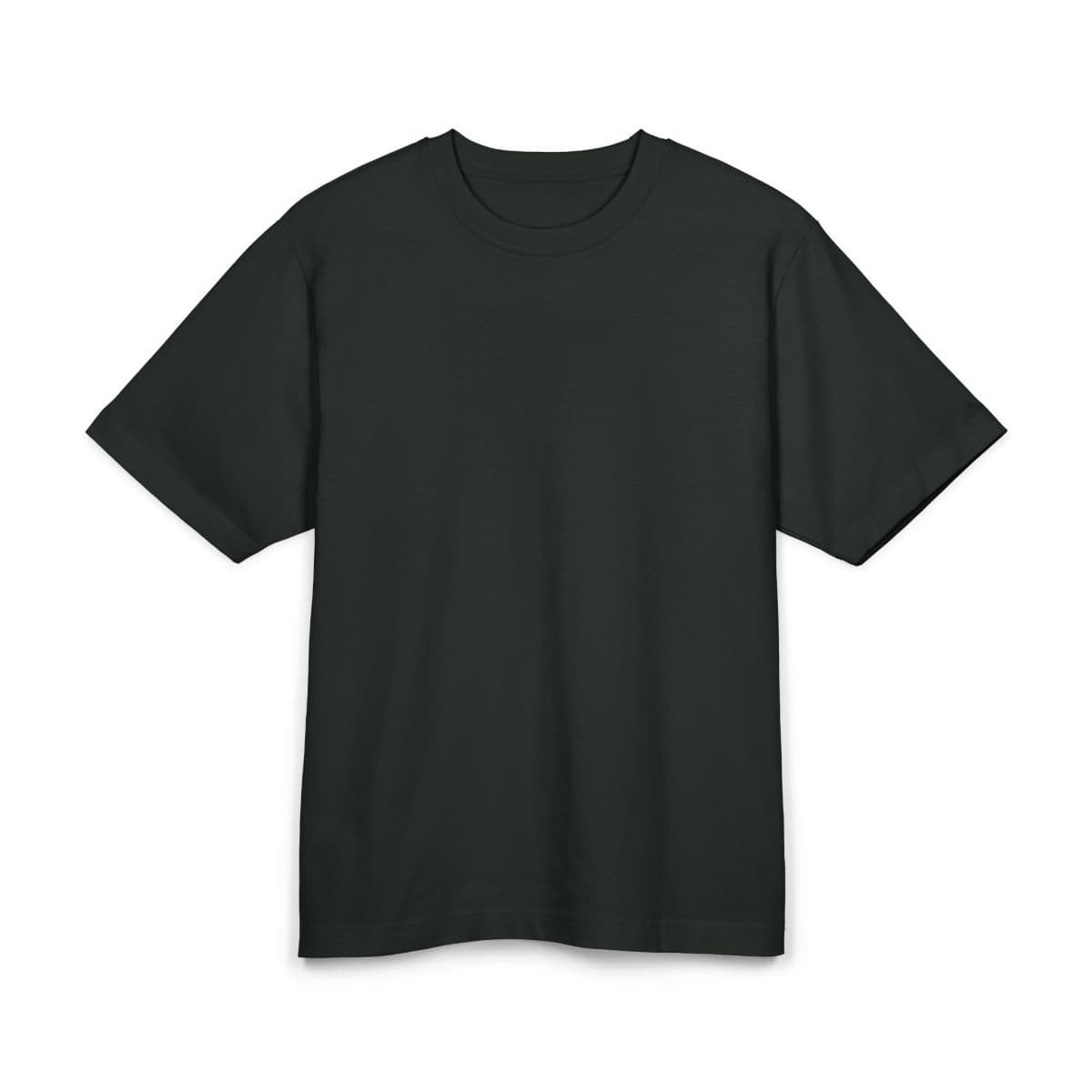 Plain black unisex freestyler dry handfeel heavy tee, front view