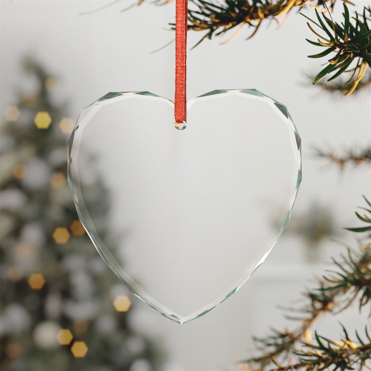 Custom Crystal Glass Ornament with Your Photo or Text