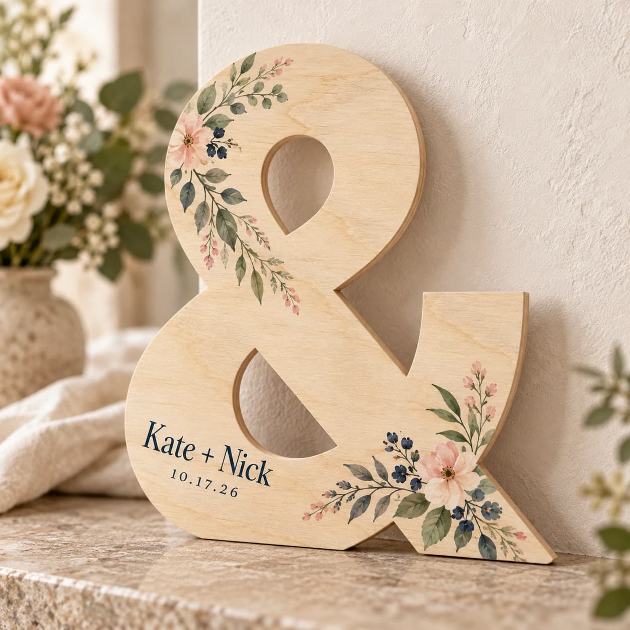 Custom Free-Standing Birch Plywood Shape Sign with Your Photo or Text